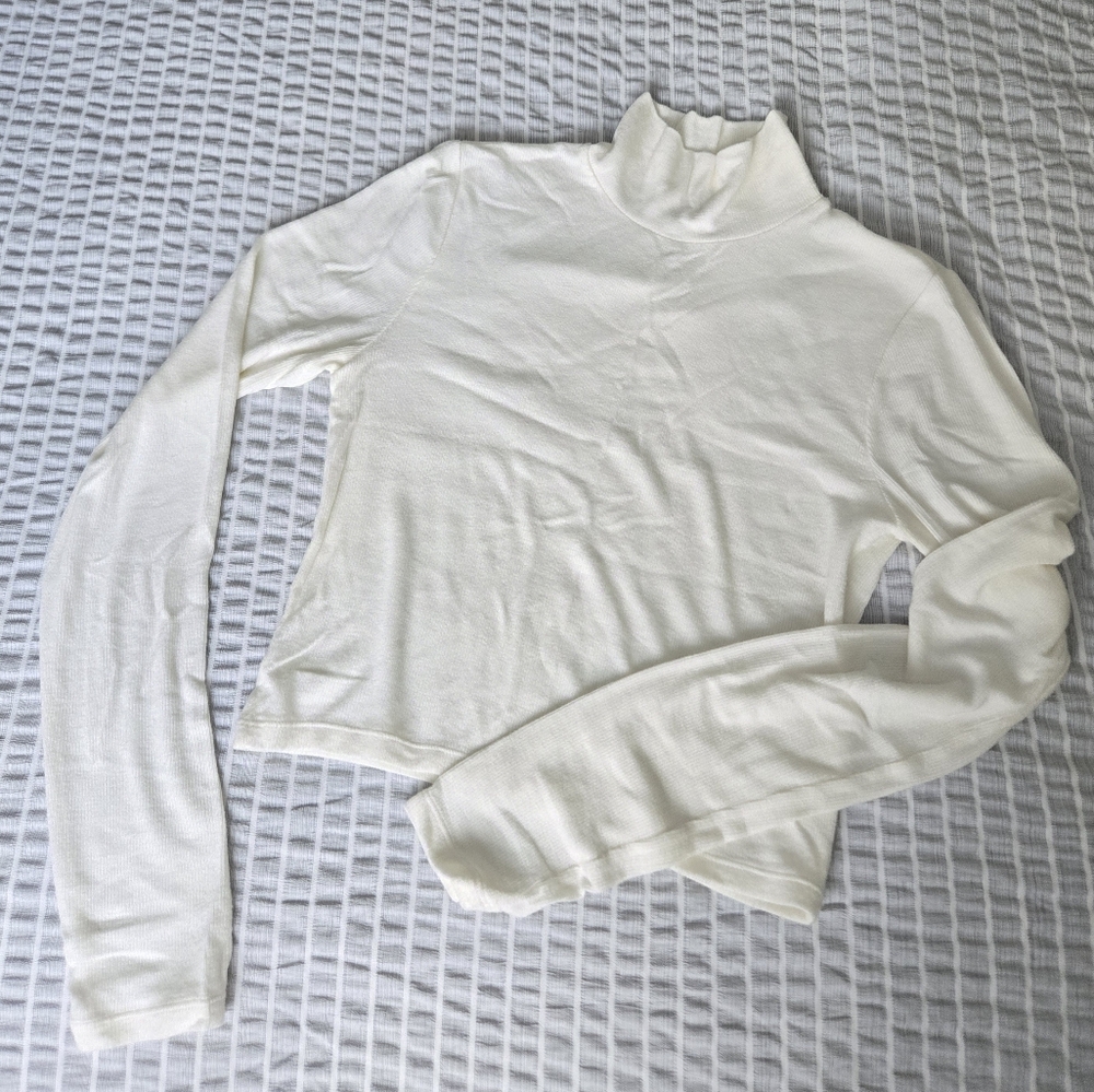 Wilfred Turtleneck Top Soft Modal Cream Ivory